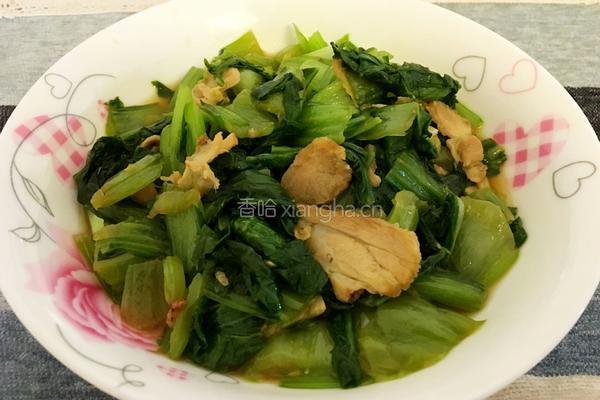 炸肉炒油菜