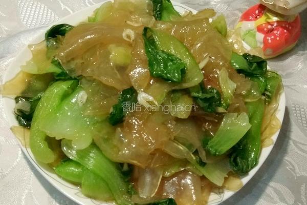 粉皮焖油菜的做法图解11