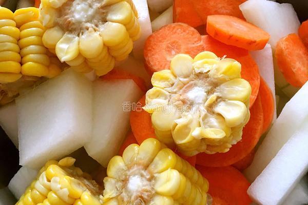 冬瓜胡萝卜玉米排骨汤的做法图解3