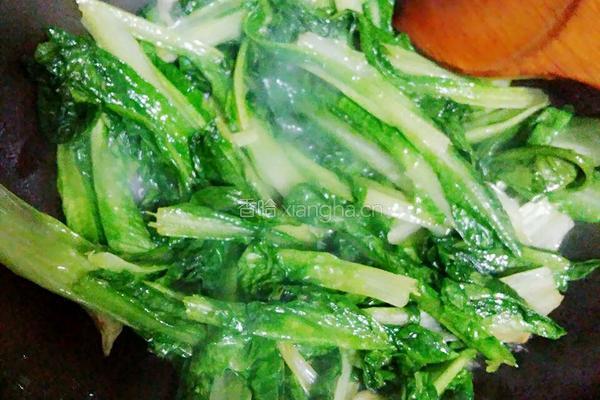 鲮鱼油麦菜的做法图解3