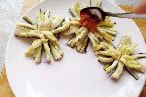 菊花茄子的做法图解8