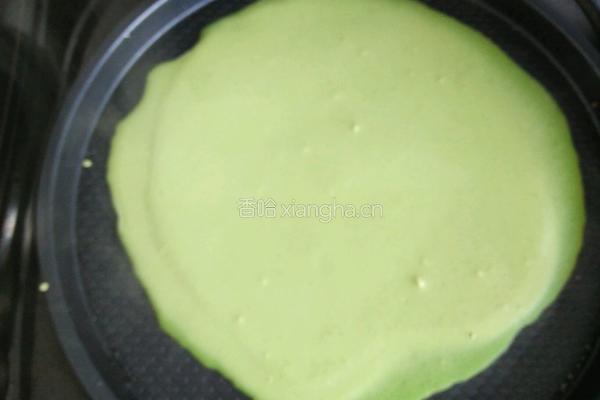 菠菜汁卷饼的做法图解4