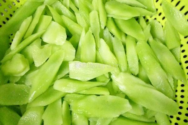 香葱莴笋肉的做法图解4