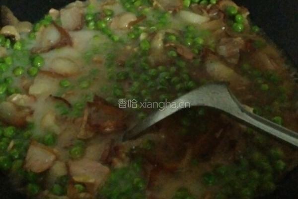 腊肉焖豌豆的做法图解8