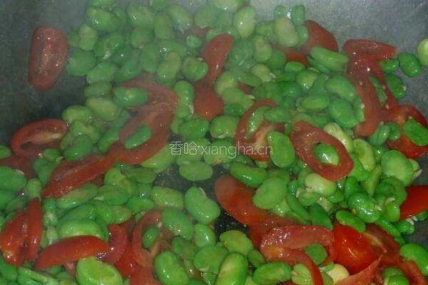 番茄炒蚕豆米的做法图解6