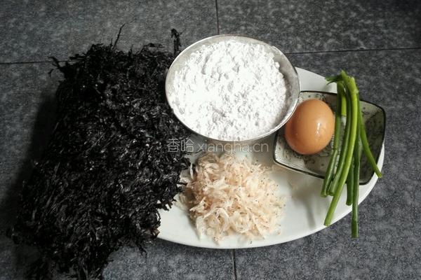 紫菜虾皮饼的做法图解1