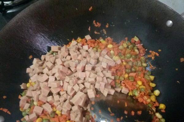 彩色粗粮炒饭的做法图解6