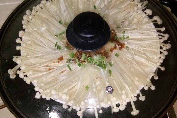 蒜蓉清蒸金针菇的做法图解7
