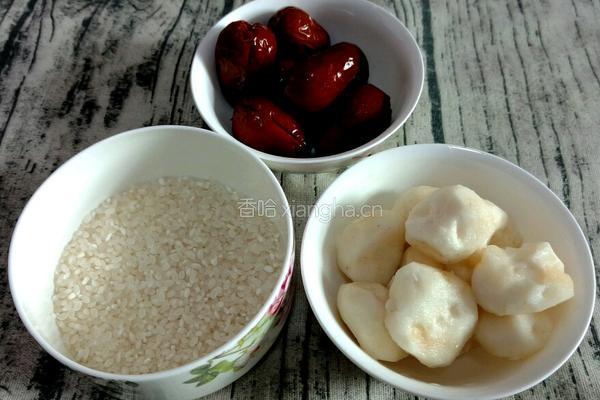 马蹄红枣米饭的做法图解1