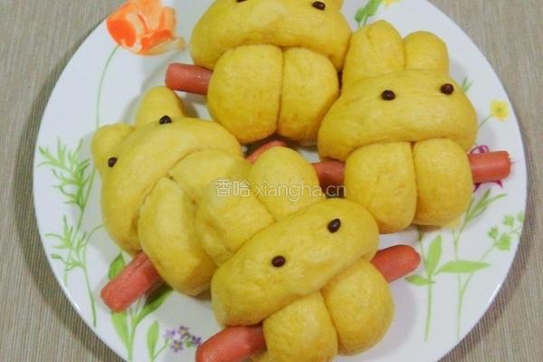 小兔南瓜馒头的做法图解9