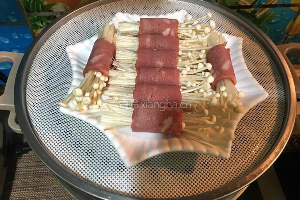 金针菇培根卷的做法图解3