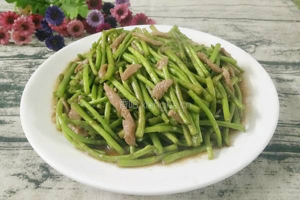 芦蒿炒肉丝的做法图解8