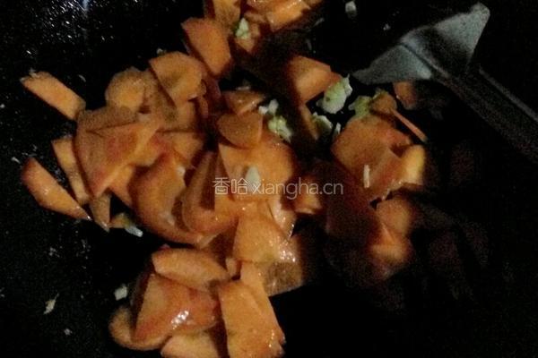 胡萝卜炒豆腐的做法图解5