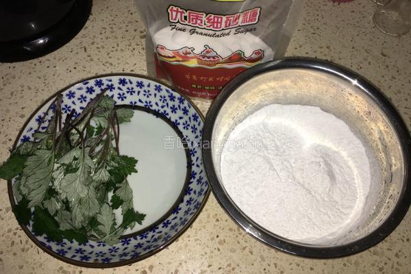 艾草糯米饼的做法图解1