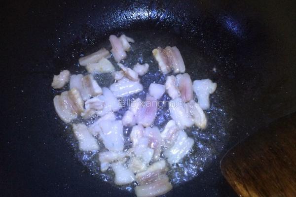 豆角炒肉蒸面条的做法图解2