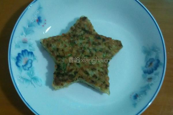 剩饭菜蛋饼的做法图解8