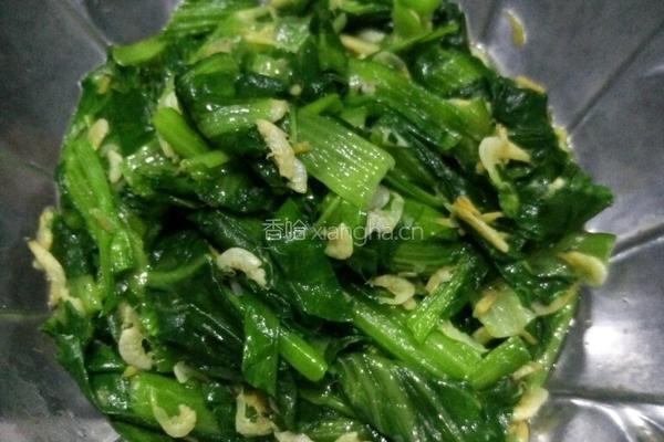 油菜虾皮的做法图解6