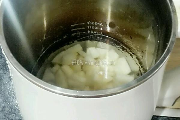 雪梨豆浆的做法图解3