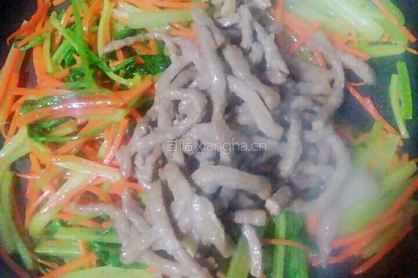 香芹牛肉丝的做法图解5