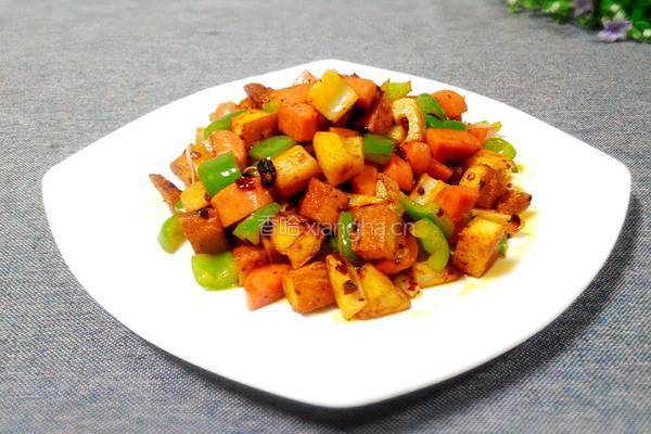辣炒莲藕豆干丁的做法图解11