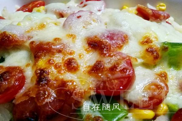香肠芝士焗饭的做法图解4