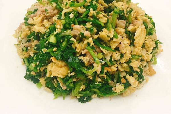 荠菜炒鸡蛋的做法图解6
