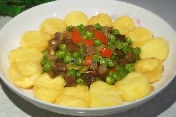 玉子豆腐酿腊香青豆的做法图解13
