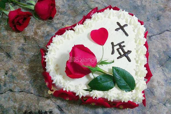 玫瑰花爱心蛋糕的做法图解17