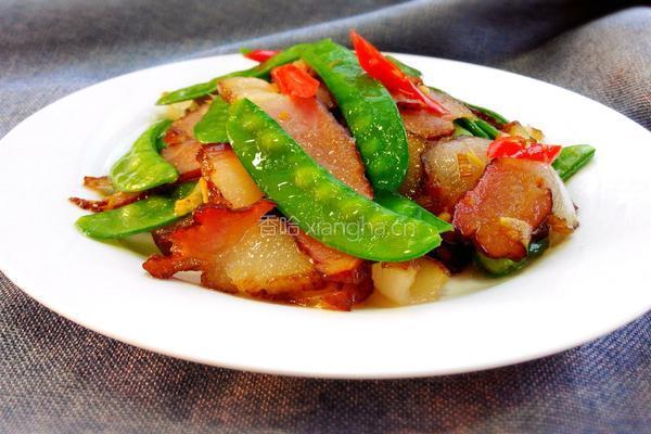 荷兰豆炒腊肉的做法图解12