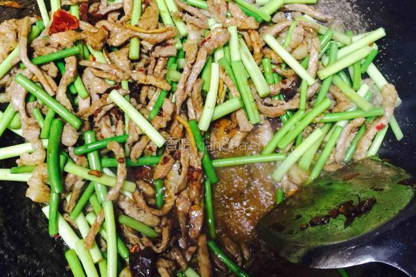 蒜苔肉丝的做法图解5