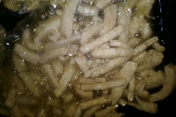 蒜苔炒豆腐丝的做法图解4