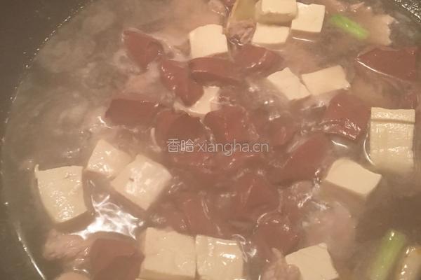 猪血豆腐汤的做法图解6