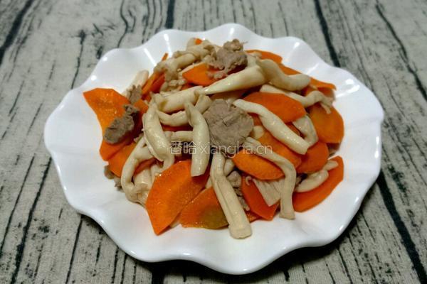 海鲜菇炒羊肉的做法图解8