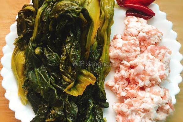 酸菜肉沫的做法图解1