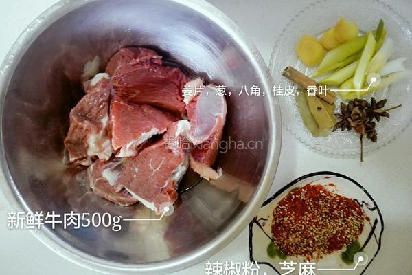 香辣牛肉干的做法图解1