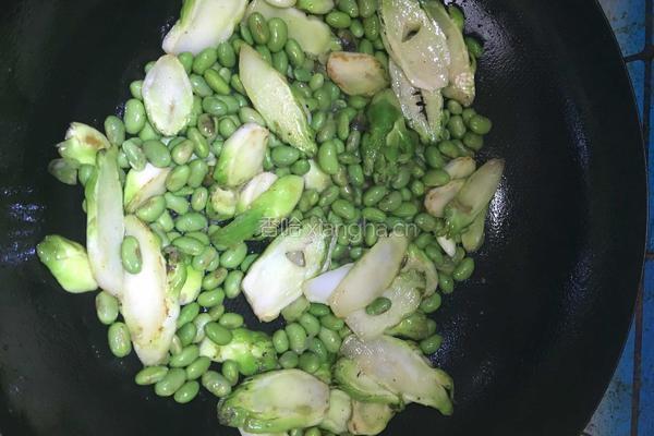 家常毛豆娃娃菜的做法图解3