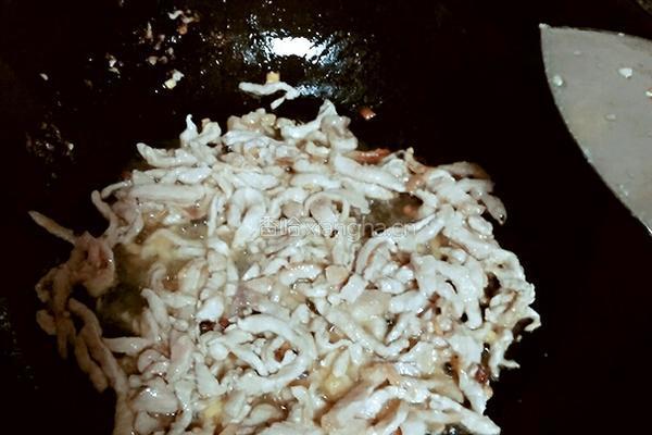 蒜苔肉丝的做法图解3