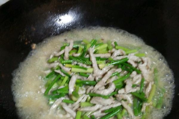 蒜苔肉丝的做法图解4