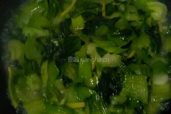 清炒油菜的做法图解3