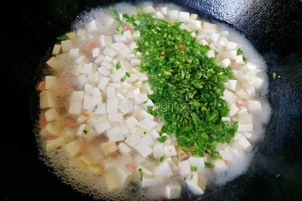 青菜豆腐羹的做法图解5