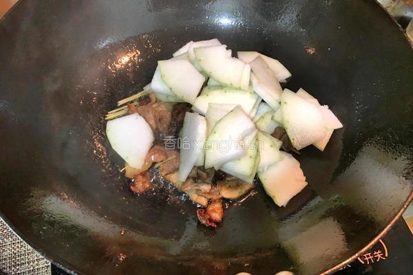 肉片炒冬瓜的做法图解4