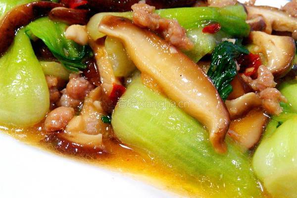 肉末香菇油菜的做法图解17