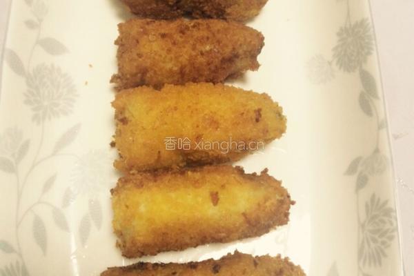 油炸香酥香蕉的做法图解3