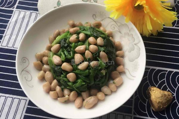 花生拌菠菜的做法图解5