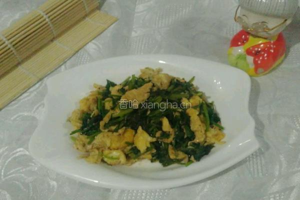 香菜炒鸡蛋的做法图解7