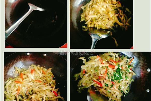 红椒芝麻炒榨菜的做法图解4
