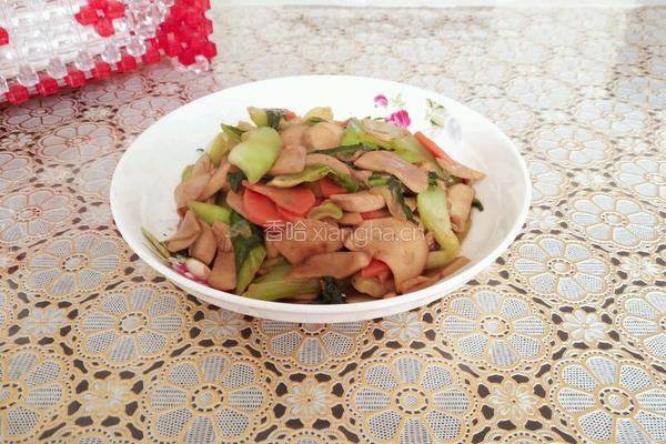 鸡腿菇炒油菜的做法图解8