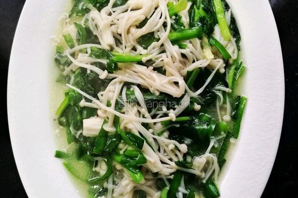 韭菜金针菇的做法图解10