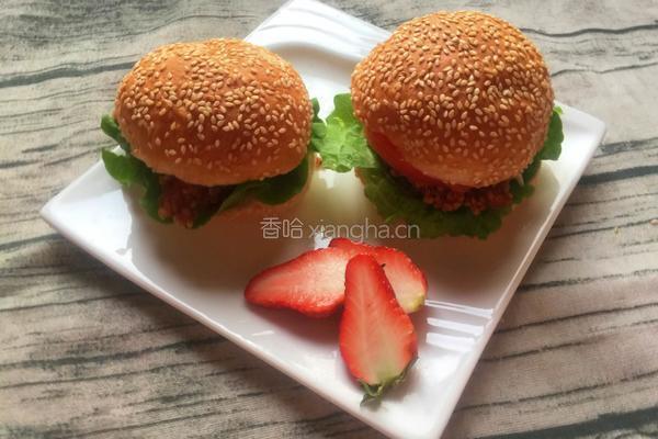 香辣鸡柳汉堡的做法图解5