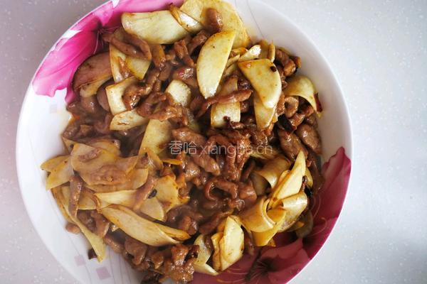 茭白炒肉的做法图解7